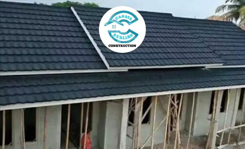 atap rumah genteng metal pasir baja ringan terpasang murah