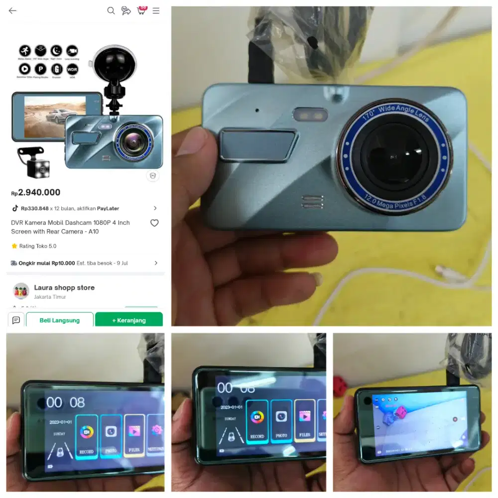Dashcam /action camera/ kamera cocok untuk mobil
