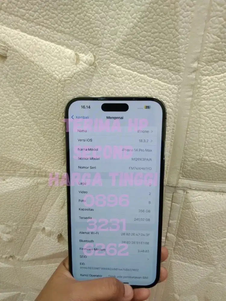 nyari iphone 14pm 256gb PA/A