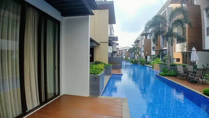 apartement assati BSD luas 106m,2 lantai full furnish,view pool