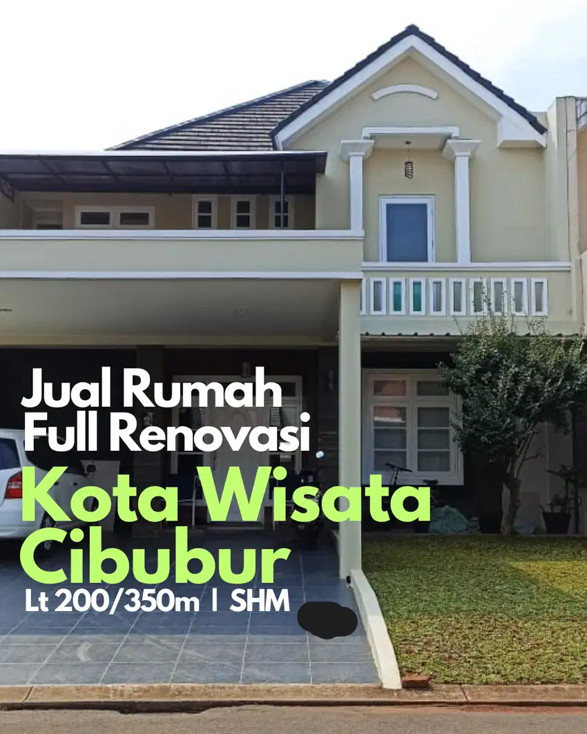 Rumah Kota Wisata Cibubur Siap Huni Dekat Tol Cibubur