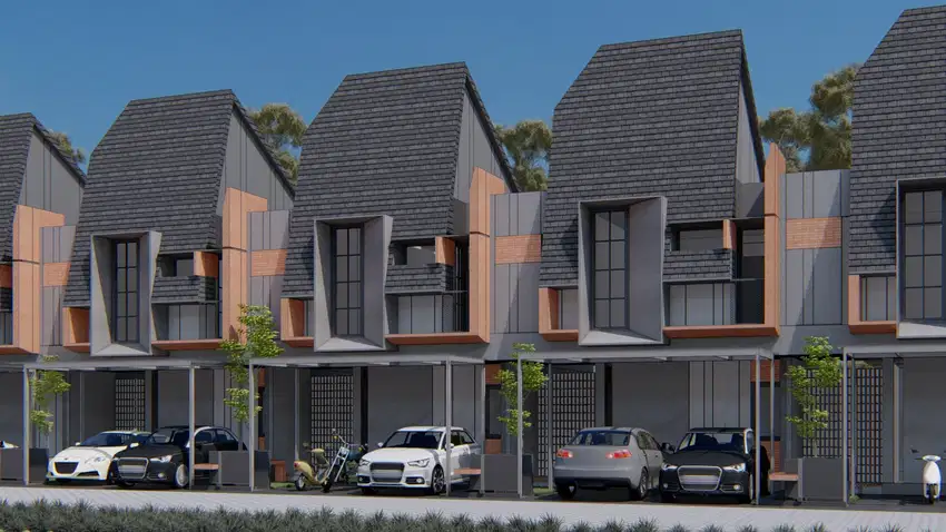 Rumah Baru Konsep Tropis Selangkah ke Gerbang Tol Pamulang Harga Promo