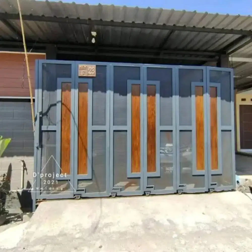 003 pagar minimalis plat perforated bulat