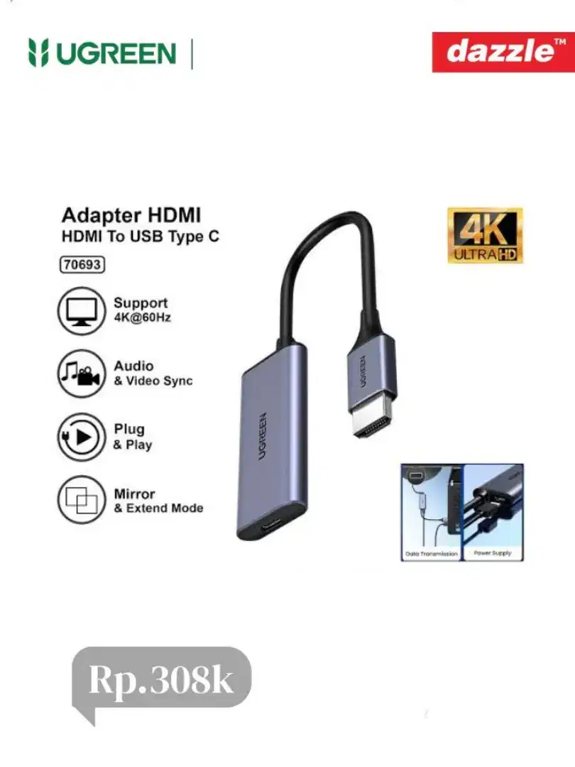 Ugreen adapter type C to HDMI