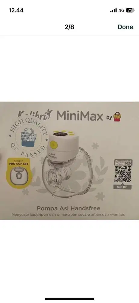 POMPA ASI HANDSFREE GABAG KOLIBRI MINIMAX FREE BABY SAFE MANUAL