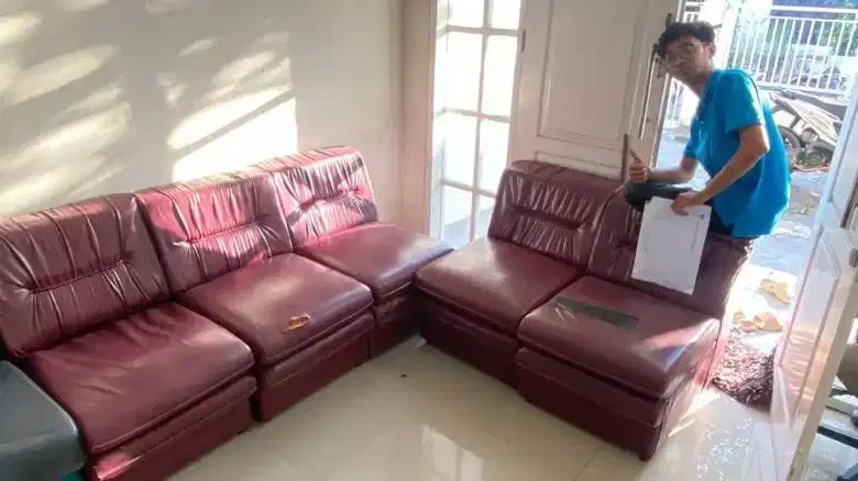 2 Set Sofa Bekas Empuk Second Isi 5 Kursi