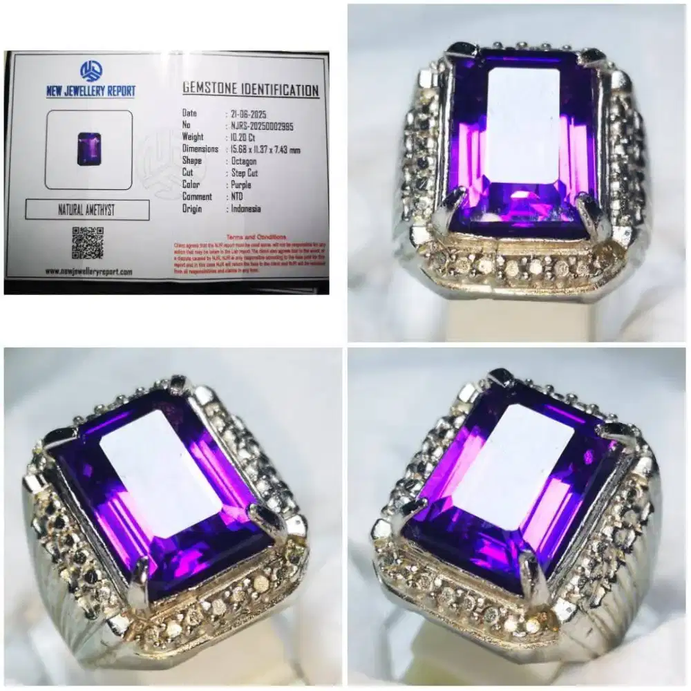 Natural Batu Permata Kecubung Ungu Amethys High Class