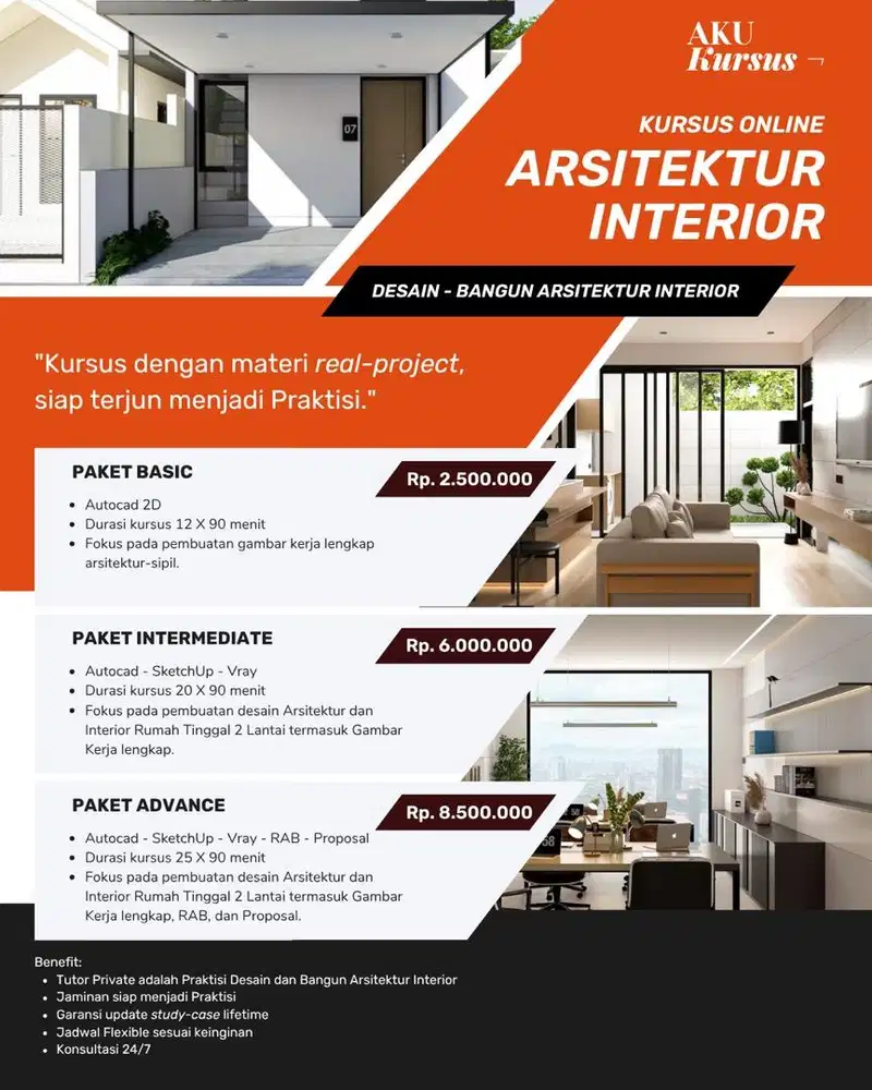 Kursus Arsitektur Interior Autocad SketchUp Vray