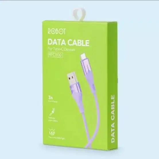 Kabel Data Robot RFC100 For USB Type C 3A Fast Charging