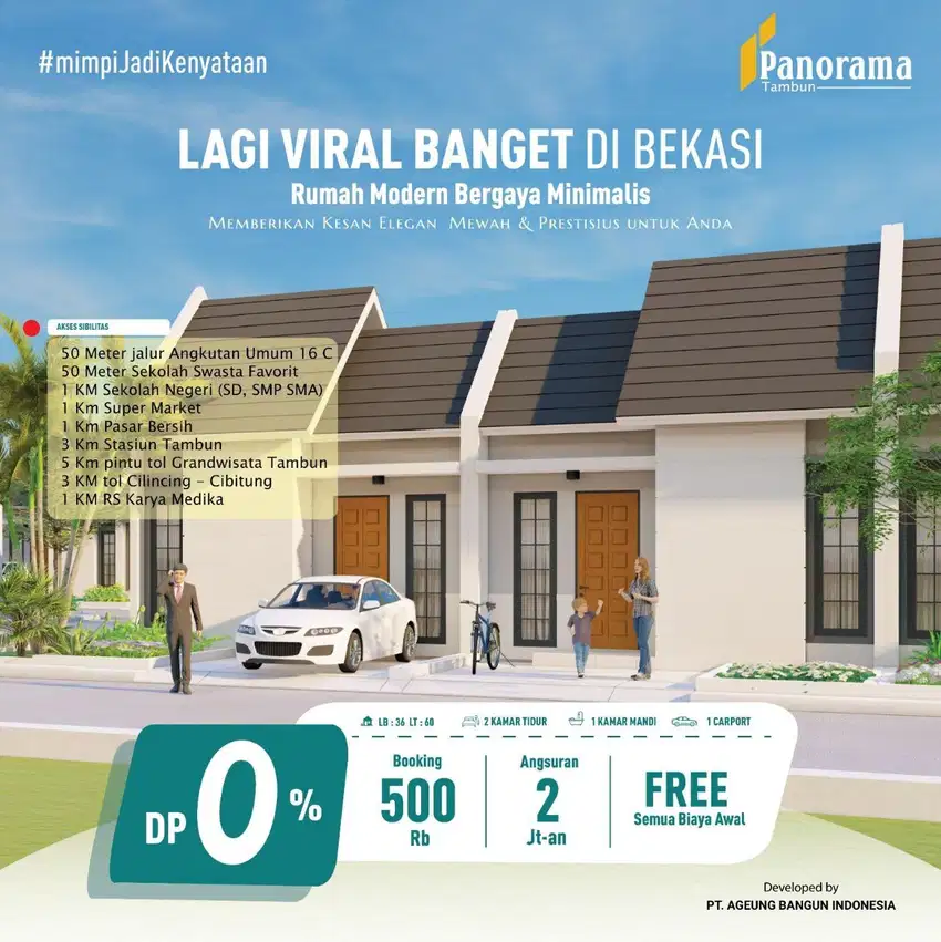 Rumah Murah Berkualitas Lokasi Premium di Tambun Selatan
