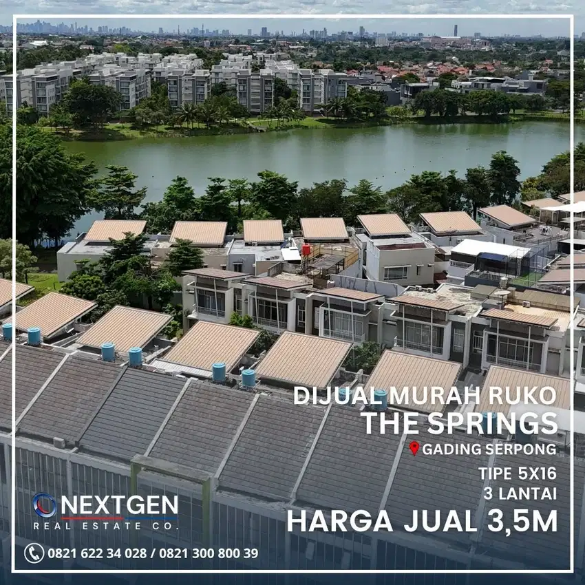 Dijual Murah Ruko The Spring Gading Serpong 3 Lantai