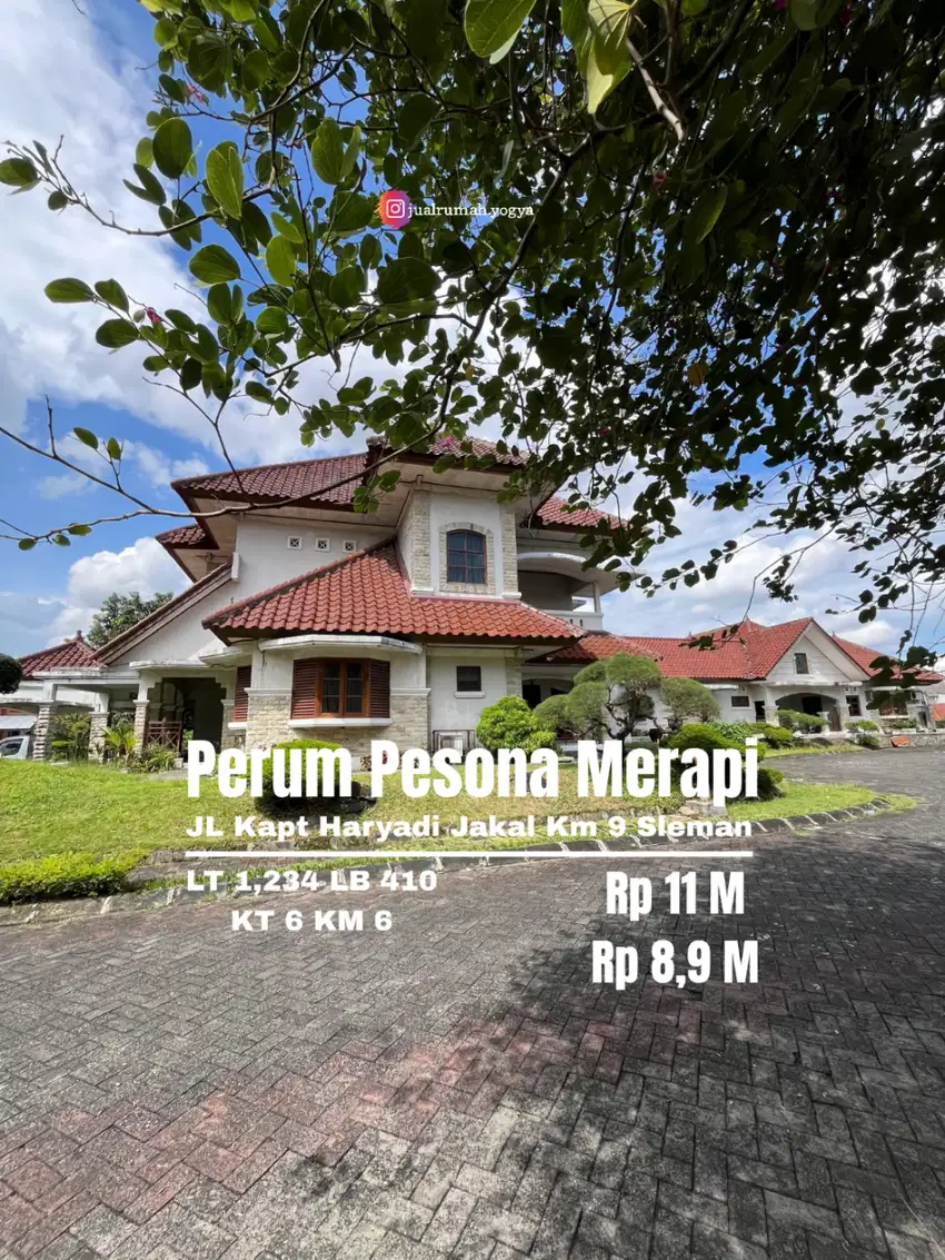 Rumah murah luas tanah 1234 m perumahan merapi view Jl Kaliurang km 9