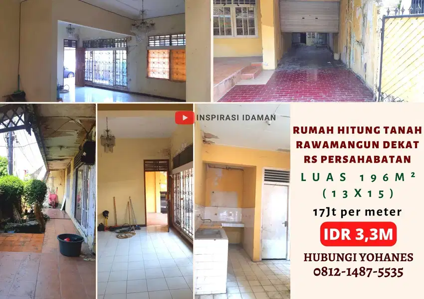 Rumah Hitung Tanah Rawamangun Dekat Rs Persahabatan