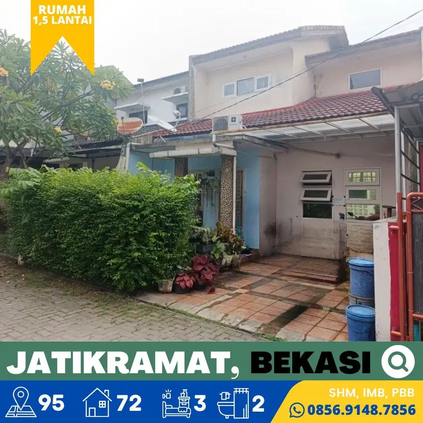 Rumah dijual 1,5 Lantai jalan Ratna, Bekasi dekat ke LRT Cikunir, SHM