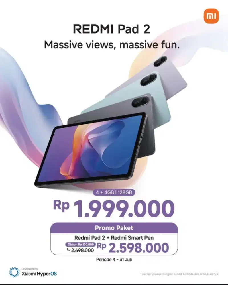 Belajar & Bermain game lebih seru Dgn Redmi pad 2