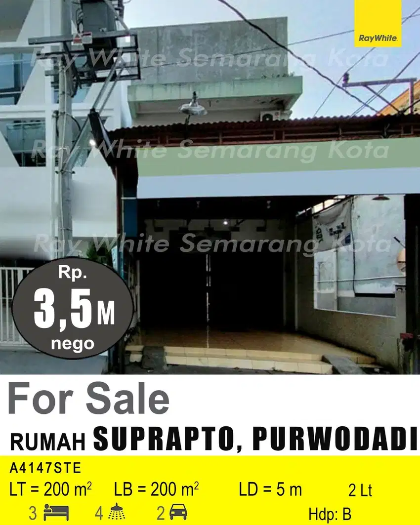 DIJUAL RUMAH DI SUPRAPTO PURWODADI A4147