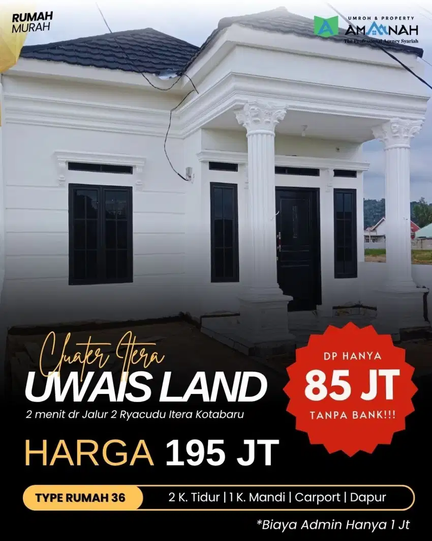 RUMAH MURAH DIANTARA ITERA DAN KOTABARU LAMPUNG