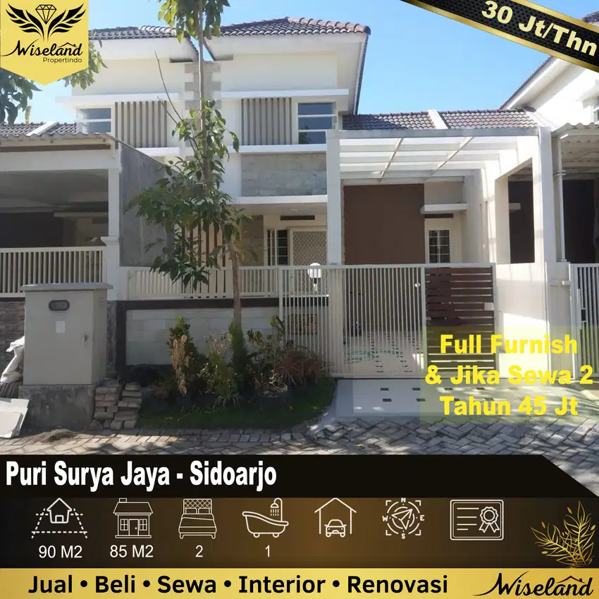 Disewakan Rumah Puri Surya Jaya Sidoarjo