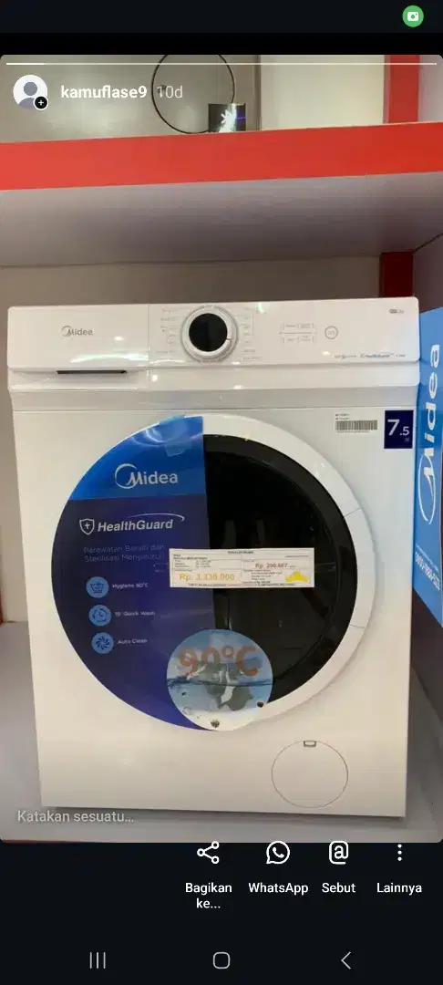 Midea mesin cuci 7,5kg