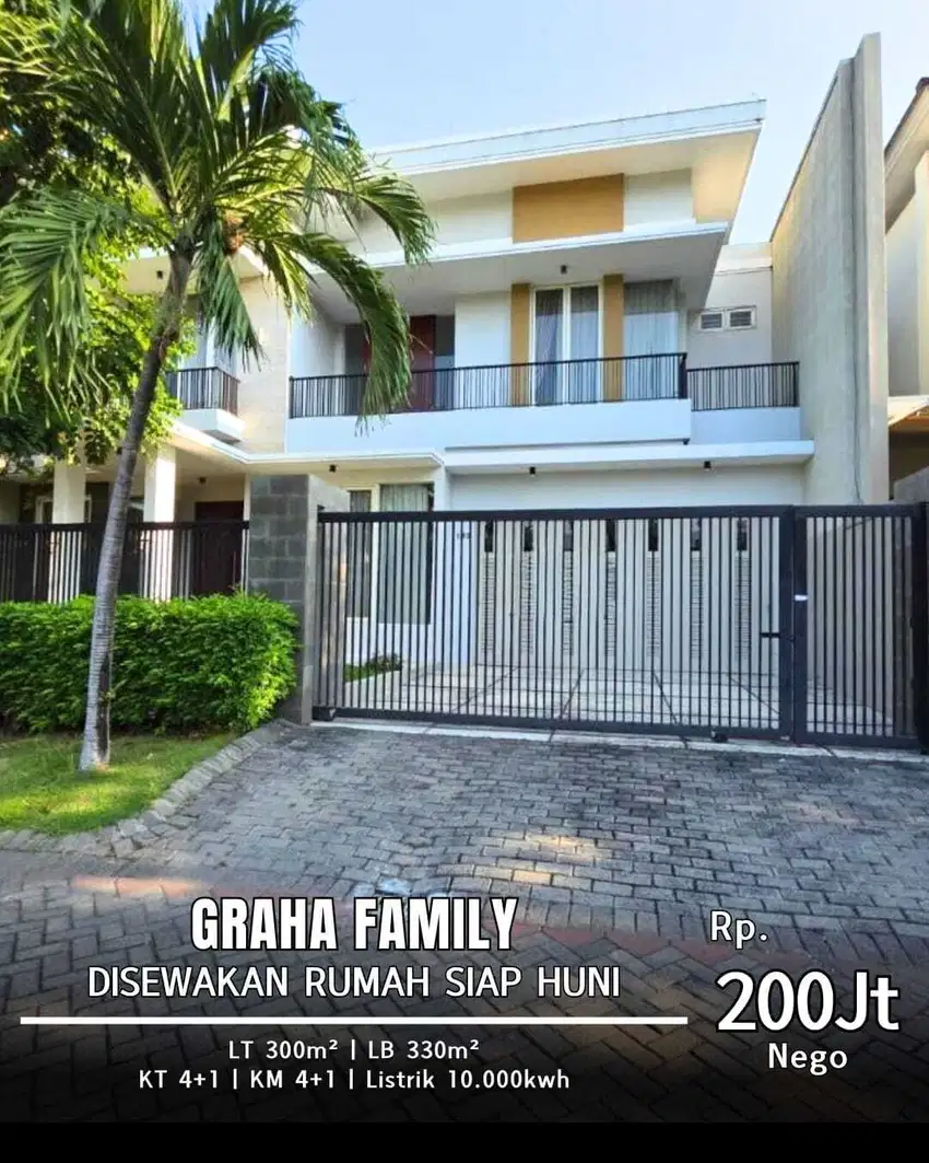 DISEWAKAN HOT LISTING RUMAH GRAHA FAMILY