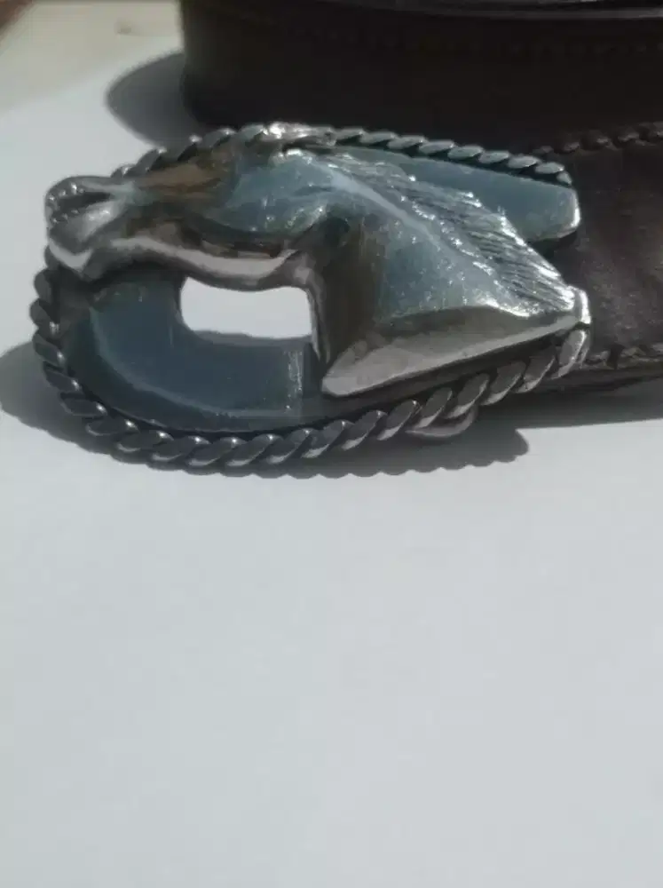 Ikat Pinggang ( Kulit ) Gesper ( Stainless ) : Kuda