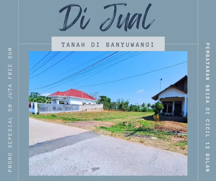 Jual tanah kavling Di Banyuwangi Tegalsari, kavling 9