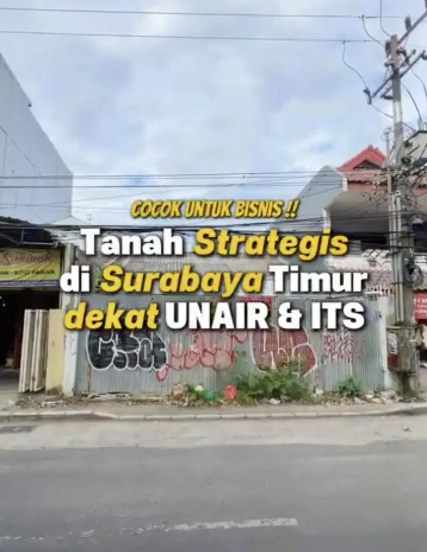 Jual tanah nol jalan Raya Mulyosari strategis komersil area