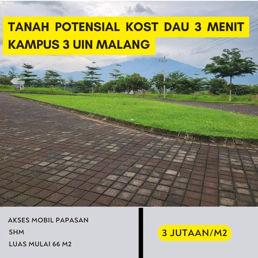 Tanah Kavling Strategis 3 Menit ke Kampus UIN 3 Malang