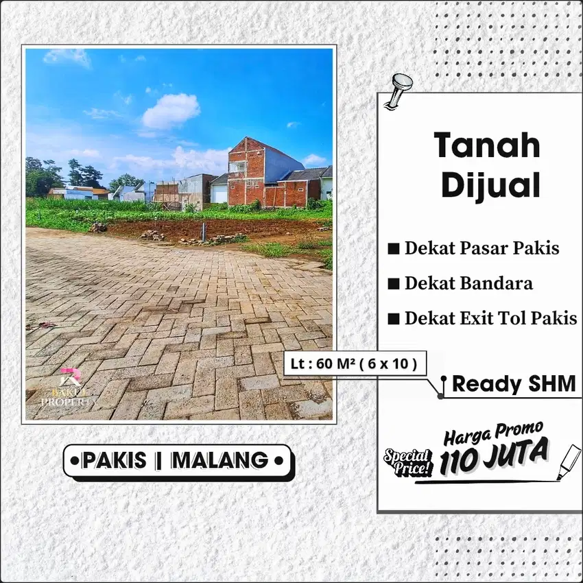 Tanah Ready SHM di Malang Pakis