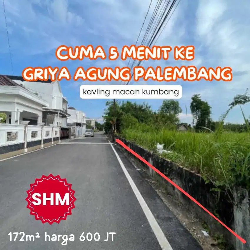 Dijual Tanah Demang JL Macan Kumbang dekat Griya Agung