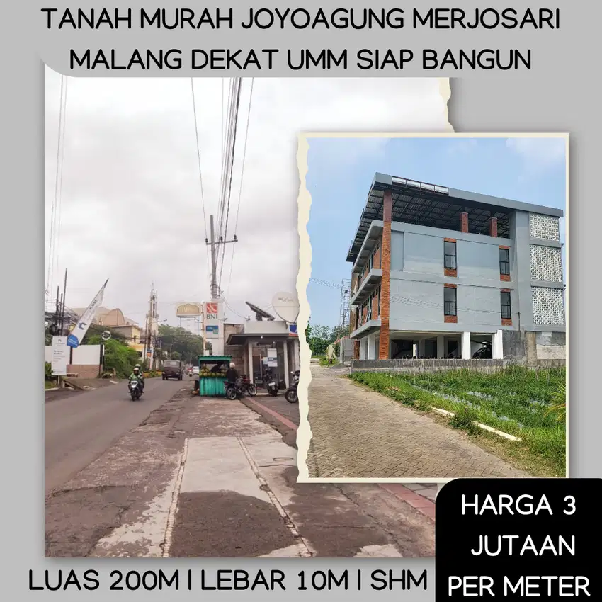 Tanah SHM dekat UIN, UB dan Taman Singha. Lingkungan asri merjosari