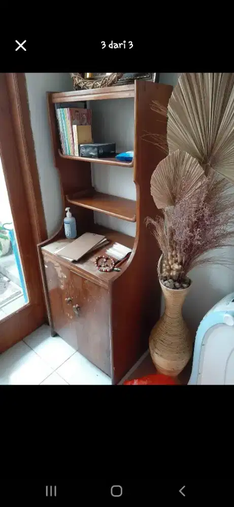 Bufet lemari rak jati