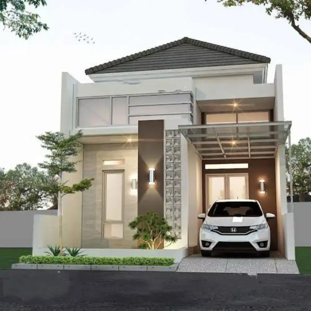 Perumahan di pinggir jalan raya , lokasi di kota depok