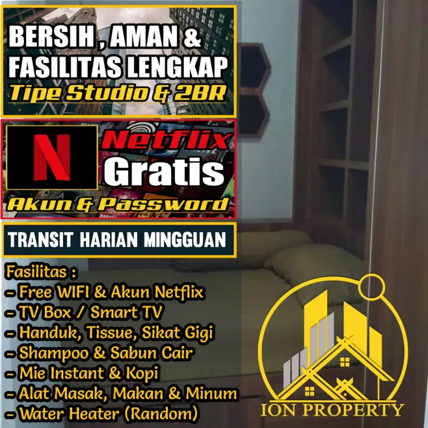 GREEN PRAMUKA 2BR SEWA PERJAM PERHARI APARTEMEN JAKARTA PUSAT