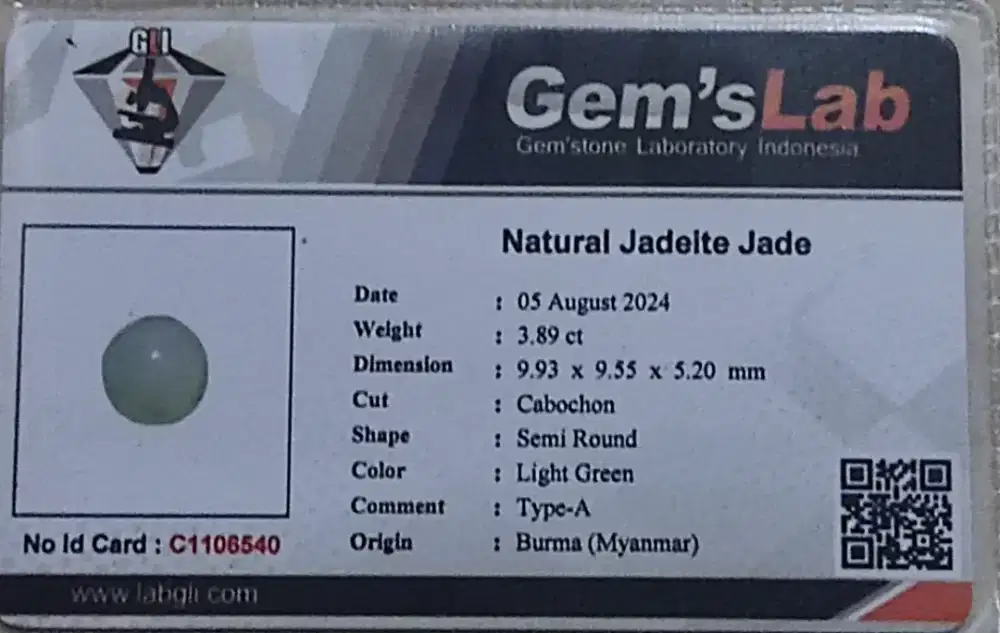 Jadeite Jade (Giok) Burma Type A Ring Perak