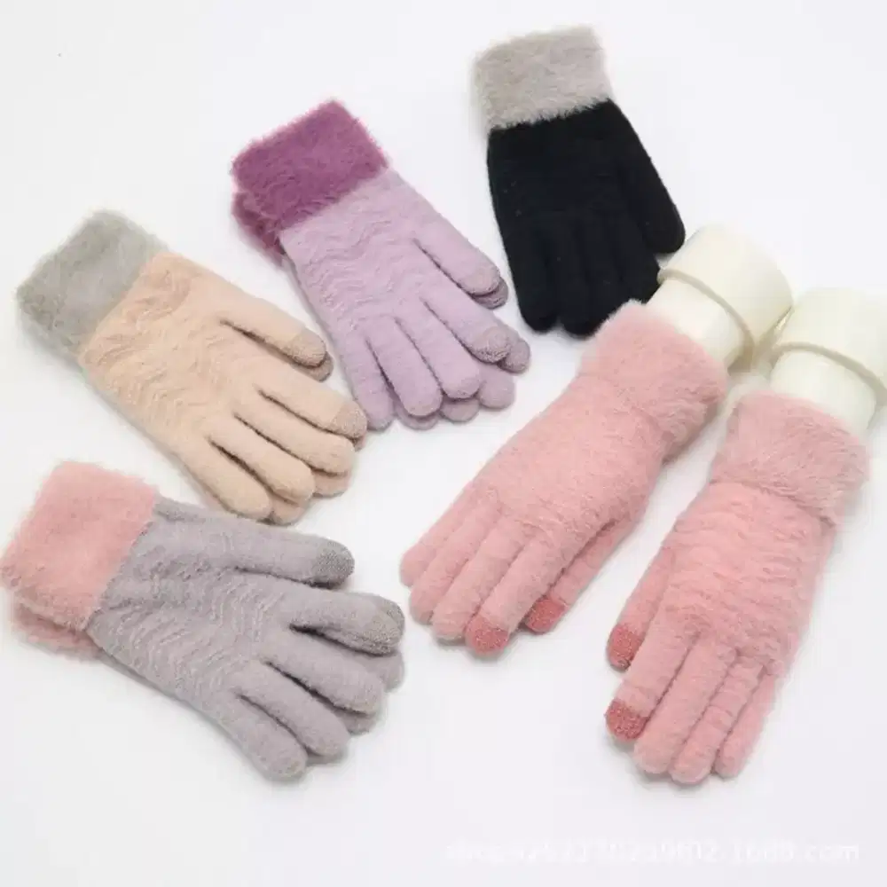 Sarung Tangan Bulu Halus Touchscreen Tebal Musim Dingin Bromo Dieng