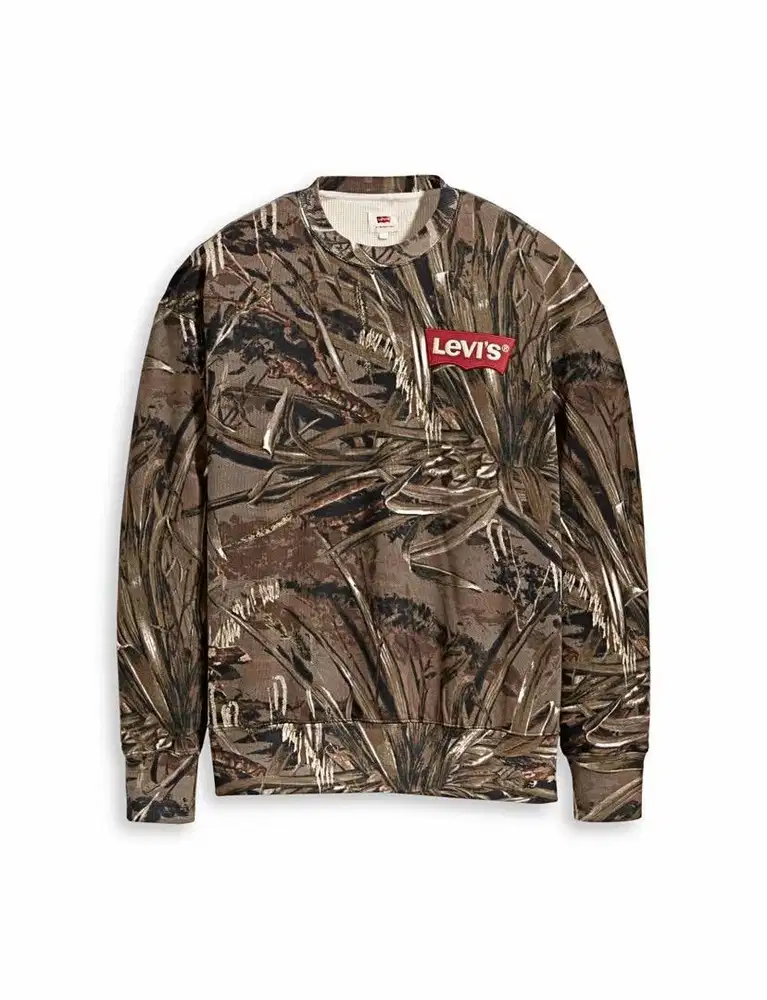 LEVI'S REALTREE CAMOUFLAGE OVERSIZED PULLOVER LOGO SWEATSHIRT
