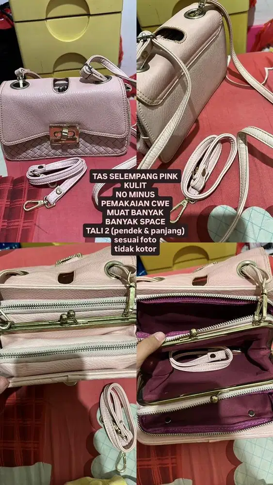 TAS KULIT ASLI PINK