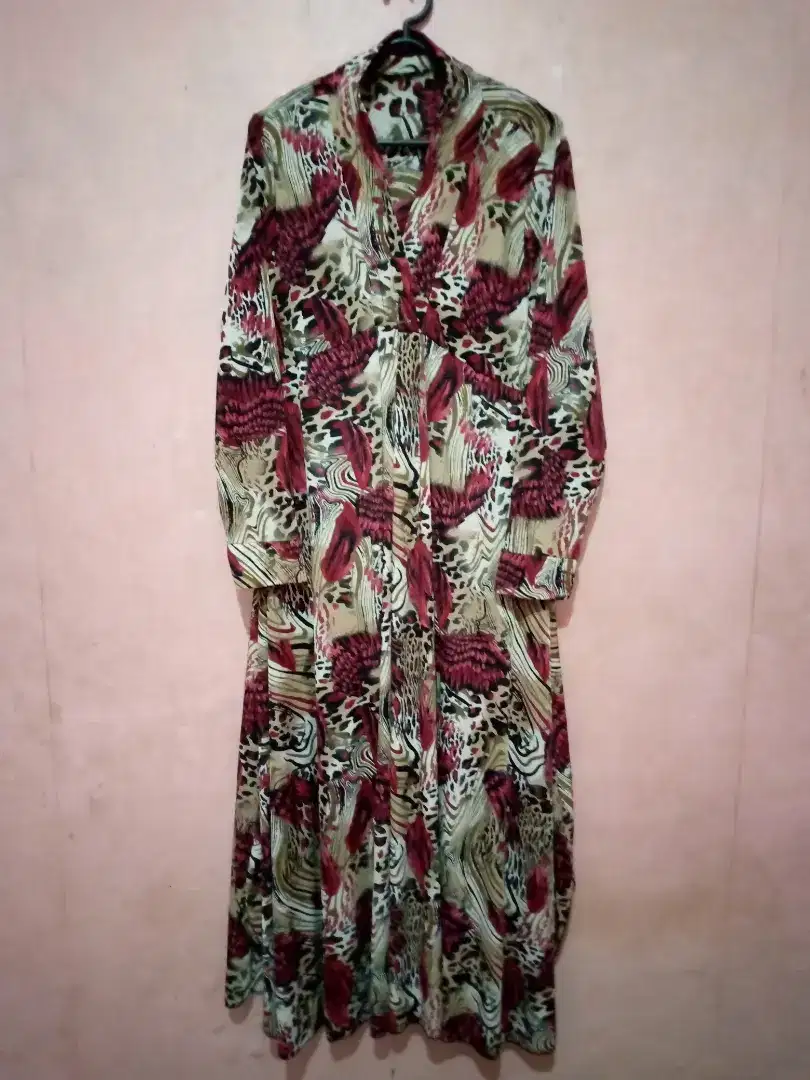 Dress corak merah cantik