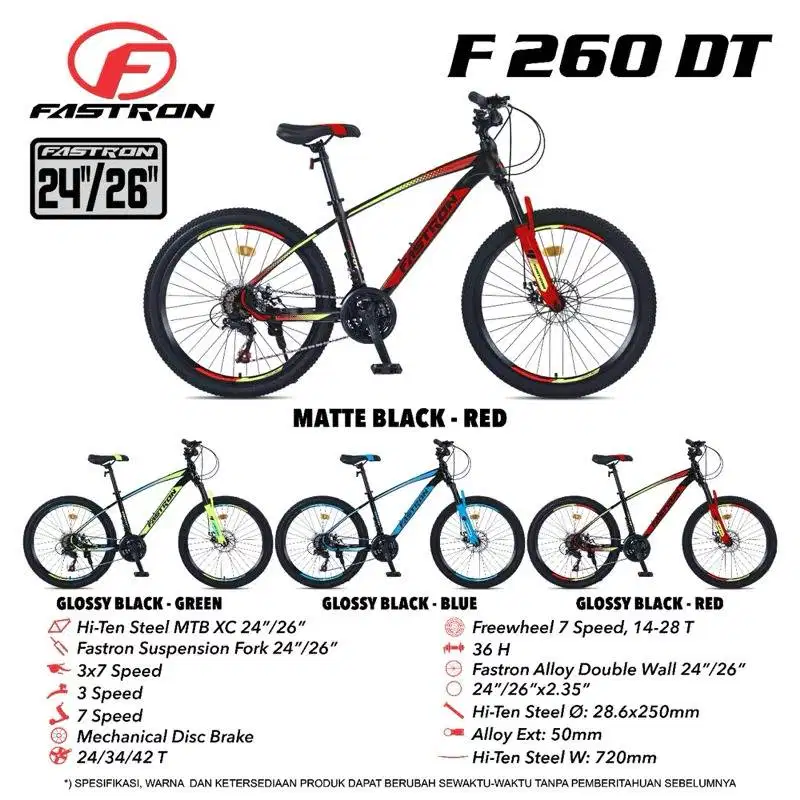Sepeda Gunung MTB Fastron F 260 DT 7 Speed