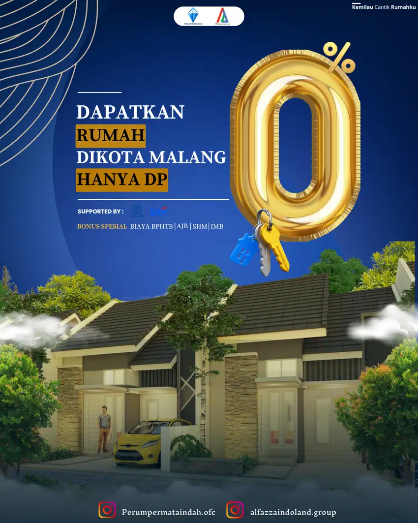 Rumah mewah modern 1 lantai kedungkandang kota malang