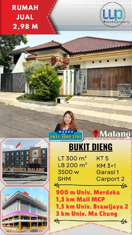 Dijual Cepat Turun Harga Rumah Lokasi Dieng Kota Malang