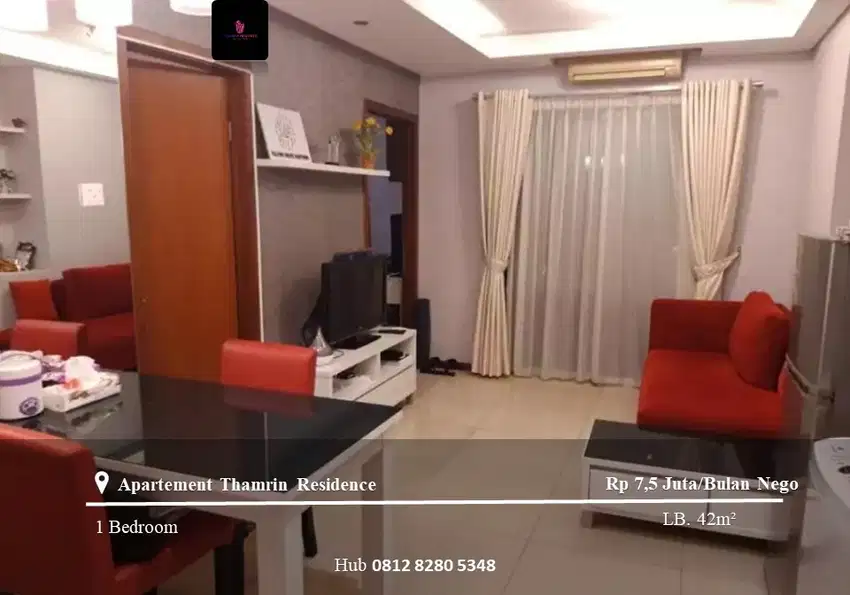 Disewakan Apartement Thamrin Residence Low Floor 1BR Full Furnished