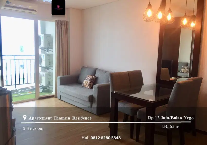 Sewa Apartemen Thamrin Residence Low Floor 2BR Full Furnish View Pool