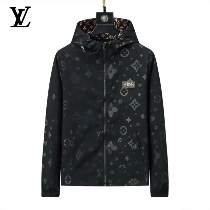 JAKET LOUIS VUITTON MEN SLETING ZIPPER WINDBREAKER BRANDED IMPORT