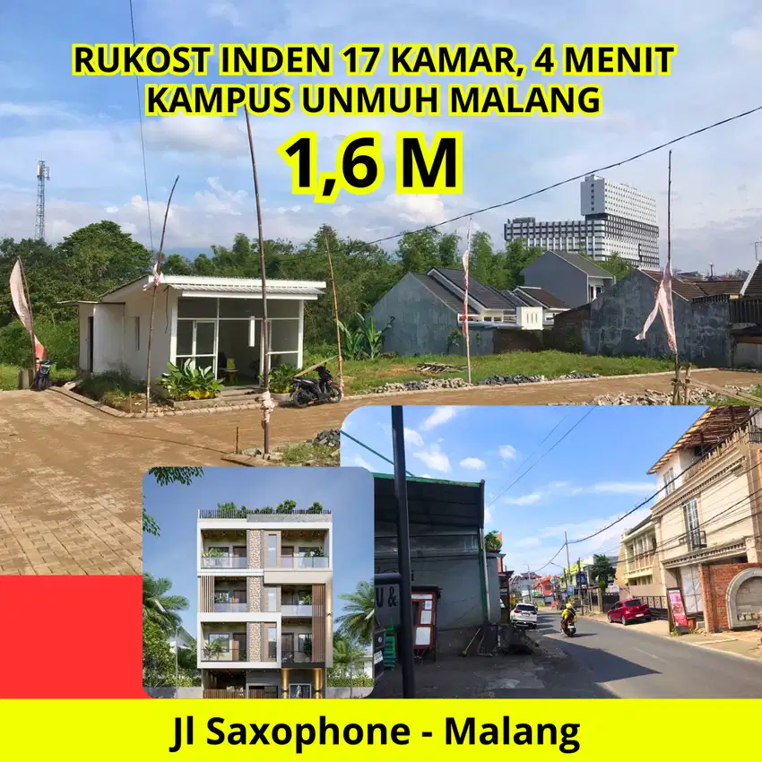 JUAL RUKOST MALANG 4 MENIT KAMPUS UNMUH