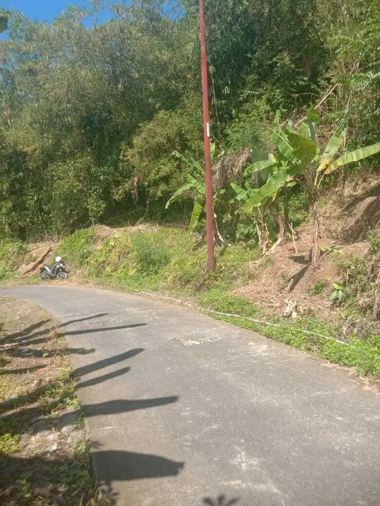 Tanah di jual rumah meriah nempel jalan mobil