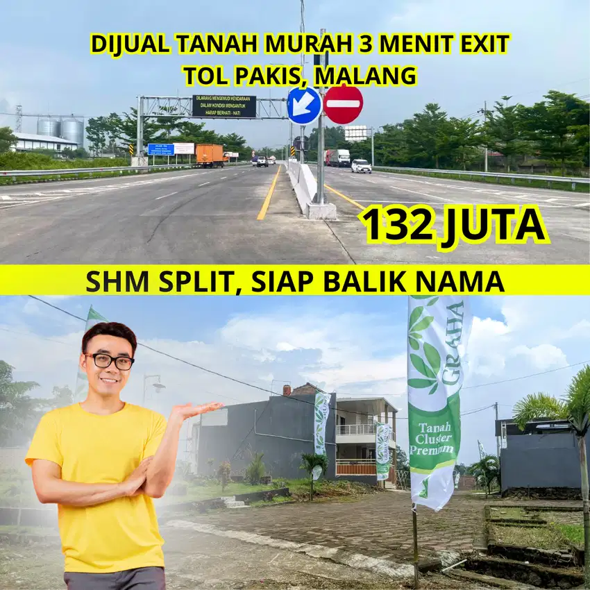 TANAH MURAH MALANG 3 MENIT EXIT TOL PAKIS