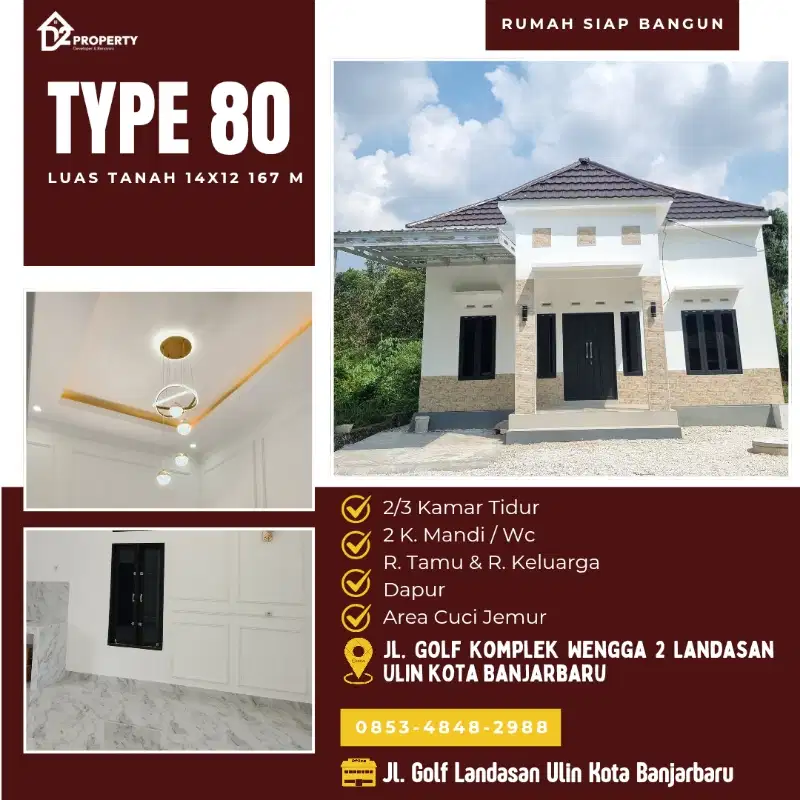 Hanya 1 Unit rumah type 80