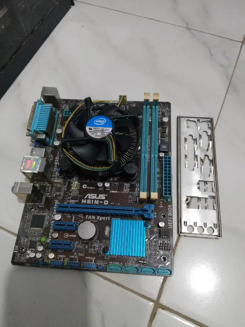 Paket mobo asus h61 ddr3 plus processor normal lancar